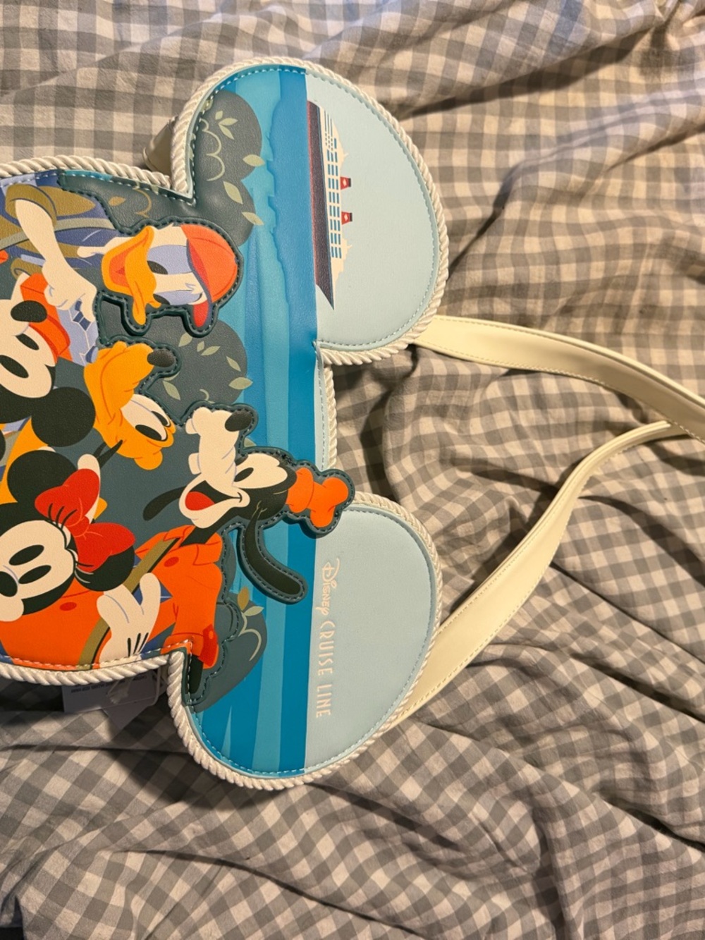 Loungefly Blue Disney Cruise Line Mickey & Friends Crossbody Bag